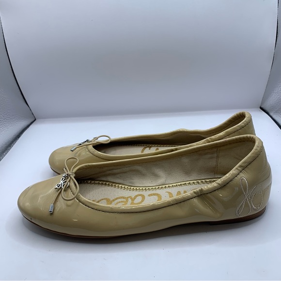 Sam Edelman size 6M Vaneli Women's Salia Bow Ballet Flat Nuded Patent Flats - Picture 2 of 7
